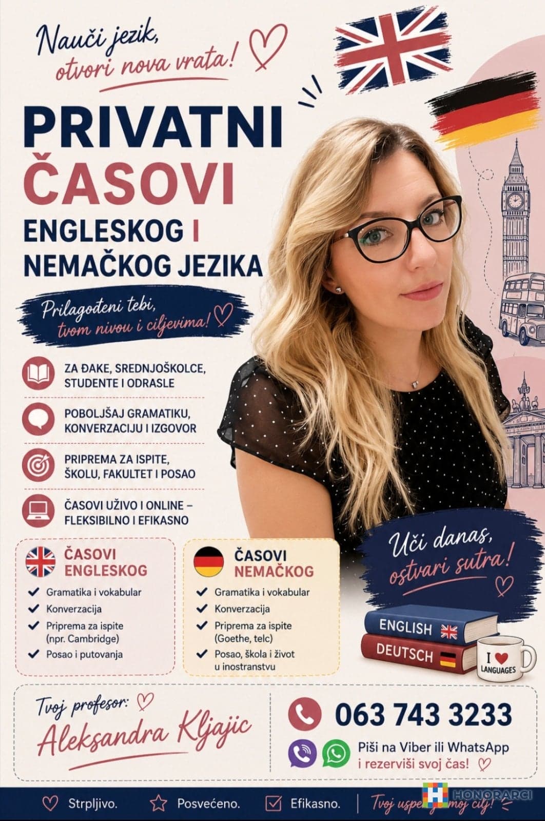 Profesor engleskog i nemackog jezika sa preko 15 godina iskustva