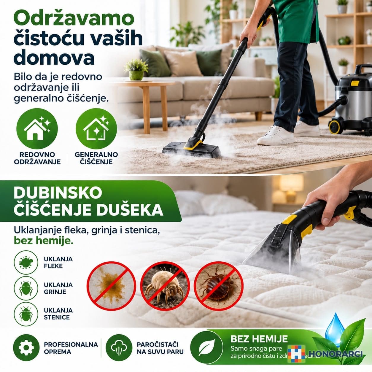 Dubinsko i detaljno čišćenje za stanove, Airbnb objekte i ugostiteljske objekte